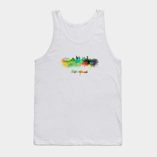 Memphis skyline in watercolor Tank Top